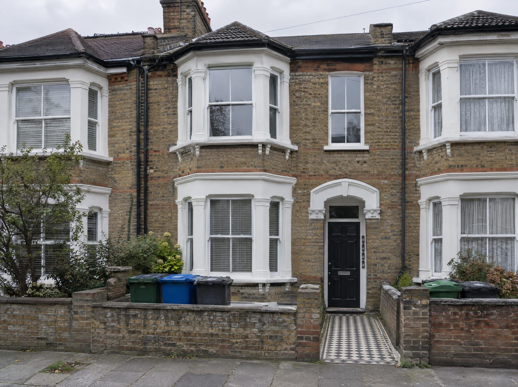 Victorian terraced house in London converted into flats